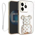 Etui na telefon Xiaomi Redmi Note 14 5G Oxygen + Uchwyt BeaR Białe + Smycz.webp