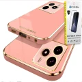 Etui na telefon Xiaomi Redmi Note 14 5G Oxygen GLOW Różowe + Szkło Hartowane.webp