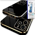 Etui na telefon Xiaomi Redmi Note 14 5G Oxygen GLOW Czarne + Super Folia.webp