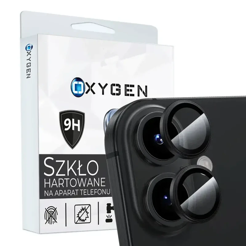 Szkło Hartowane iPhone 16 PLUS na aparat Oxygen Lens.webp