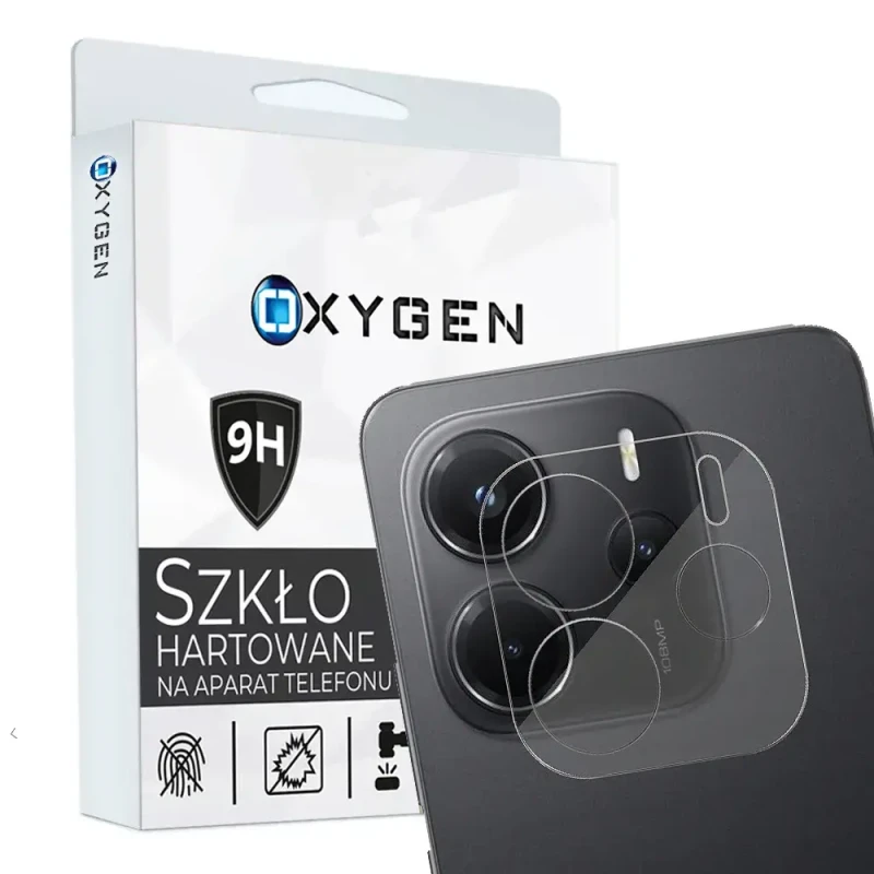 Szkło Hartowane Xiaomi Redmi Note 14 5G na aparat Oxygen.webp