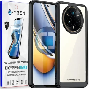 Etui na telefon Realme 14 PRO Oxygen Pure Czarne + Super Folia