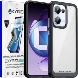 Etui na telefon Oppo Reno13 Oxygen Pure Czarne + Super Folia