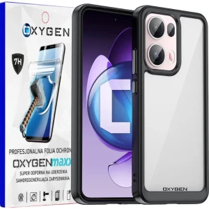Etui na telefon Oppo Reno13 PRO 5G Oxygen Pure Czarne + Super Folia