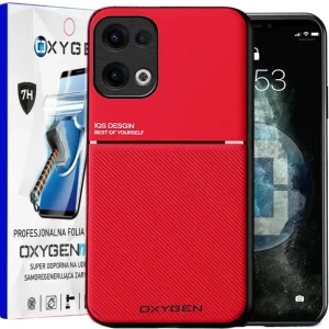 Etui na telefon Oppo Reno13 5G Oxygen IQS Czerwone + Super Folia