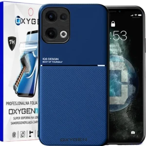 Etui na telefon Oppo Reno13 5G Oxygen IQS Niebieskie + Super Folia