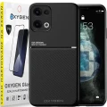 Etui na telefon Oppo Reno13 5G Oxygen IQS Czarne + Szkło Hartowane 9H.webp