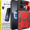Etui na telefon Oppo Reno13 5G Oxygen RR Czerwone + Szkło Hartowane 9H.webp