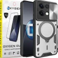 Etui na telefon Oppo Reno13 5G Oxygen RR Srebrne + Szkło Hartowane 9H.webp