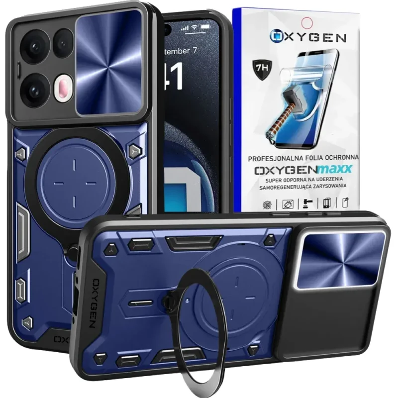 Etui na telefon Oppo Reno13 PRO 5G Oxygen RR Niebieskie + Super Folia.webp
