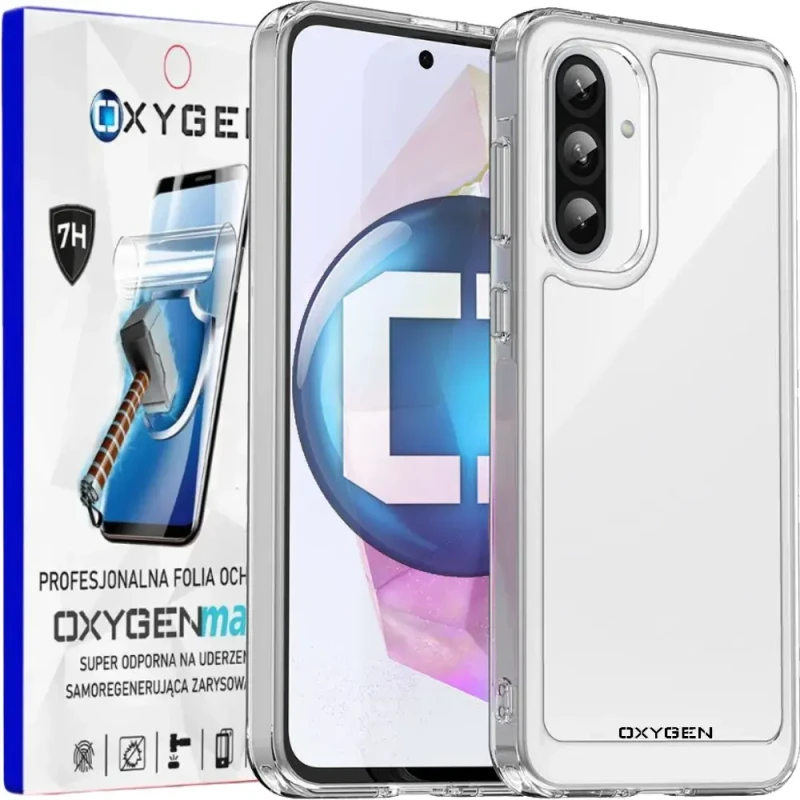 Etui na telefon Samsung Galaxy A36 5G Oxygen Pure Bezbarwne + Super Folia.webp