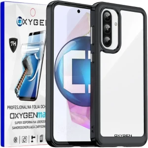 Etui na telefon Samsung Galaxy A36 5G Oxygen Pure Czarne + Super Folia