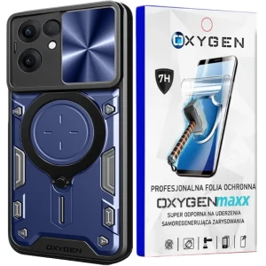 Etui na telefon Oppo Reno13 F 5G Oxygen RR Niebieskie + Super Folia