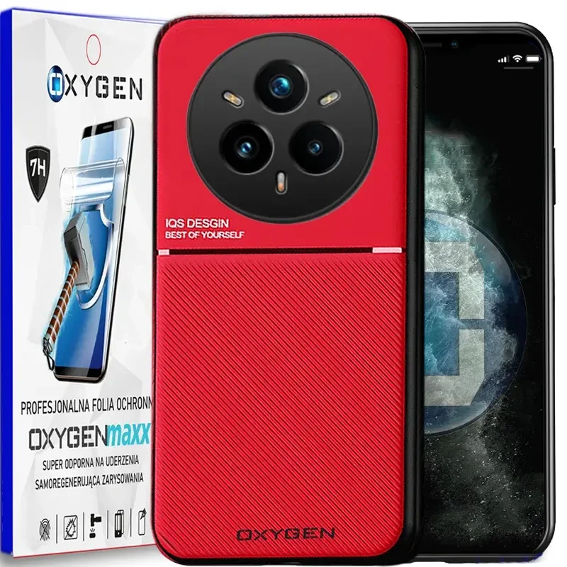 Etui na telefon Realme 14 PRO PLUS 5G Oxygen IQS Czerwone + Super Folia.webp