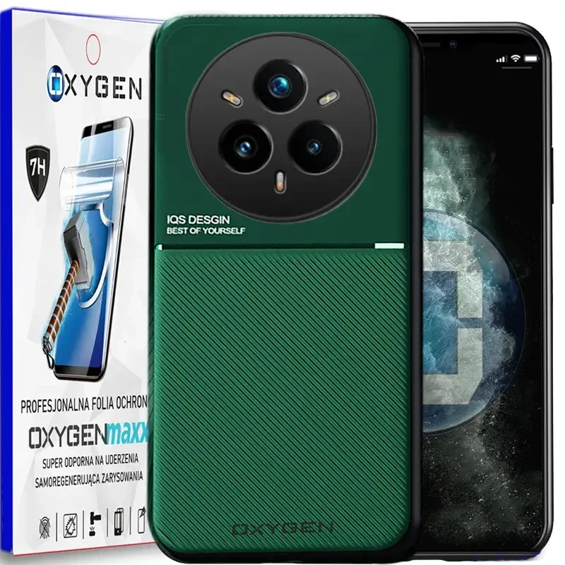 Etui na telefon Realme 14 PRO PLUS 5G Oxygen IQS Zielone + Super Folia.webp