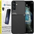 Etui na telefon Samsung Galaxy A26 5G Oxygen IQS Czarne + Szkło Hartowane 9H.webp