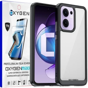 Etui na telefon Oppo Reno13 FS 5G Oxygen Pure Czarne + Super Folia