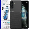Etui na telefon Samsung Galaxy A56 5G Oxygen IQS Czarne + Super Folia.webp