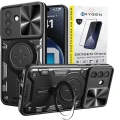 Etui na telefon Samsung Galaxy A56 5G Oxygen RR Czarne + Szkło Hartowane 9H.webp