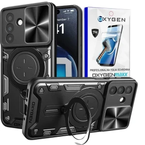 Etui na telefon Samsung Galaxy A36 5G Oxygen RR Czarne + Super Folia