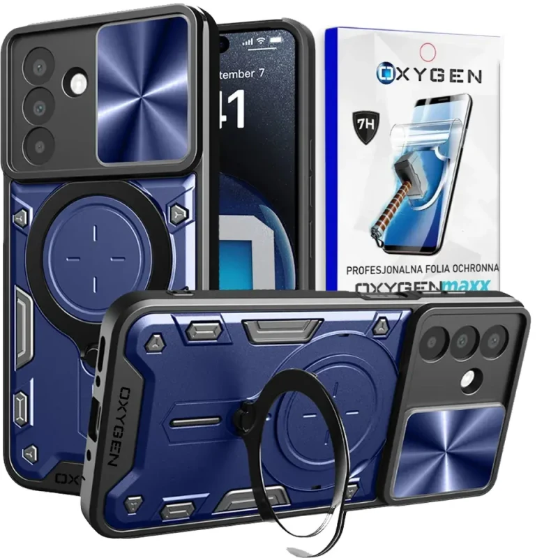 Etui na telefon Samsung Galaxy A26 5G Oxygen RR Niebieskie + Super Folia.webp