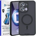 Etui na telefon Oppo Reno13 PRO 5G Oxygen MAGSafe Czarne + Super Folia.webp