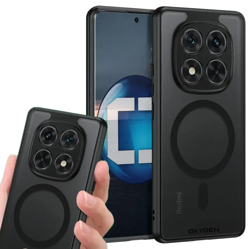 Etui na telefon Xiaomi Redmi Note 14 PRO PLUS 5G Oxygen MAGSafe Czarne.webp