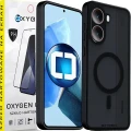 Etui na telefon Xiaomi Poco X7 PRO 5G Oxygen MAGSafe Czarne + Szkło Hartowane 9H.webp