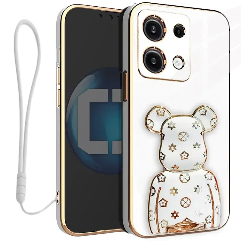 Etui na telefon Oppo Reno13 5G Oxygen + Uchwyt BeaR Białe + Smycz.webp