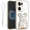 Etui na telefon Oppo Reno13 F 5G Oxygen + Uchwyt BeaR Białe + Smycz.webp