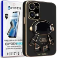 Etui na telefon Oppo Reno13 5G Oxygen + Uchwyt Astro Czarne + Super Folia.webp
