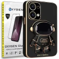 Etui na telefon Oppo Reno13 5G Oxygen + Uchwyt Astro Czarne + Szkło Hartowane 9H.webp