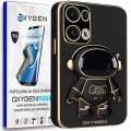Etui na telefon Oppo Reno13 PRO 5G Oxygen + Uchwyt Astro Czarne + Super Folia.webp