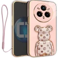 Etui na telefon Realme 14 PRO 5G Oxygen + Uchwyt BeaR Różowe + Smycz.webp