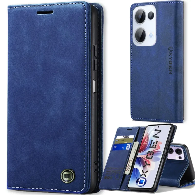 Etui na telefon Oppo Reno13 5G Oxygen BooK Niebieskie.webp