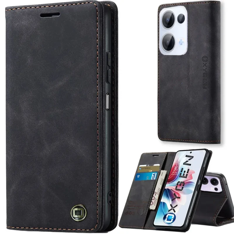 Etui na telefon Oppo Reno13 5G Oxygen BooK Czarne.webp