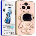 Etui na telefon Realme 14 PRO 5G Oxygen + Uchwyt Astro Różowe + Super Folia.webp