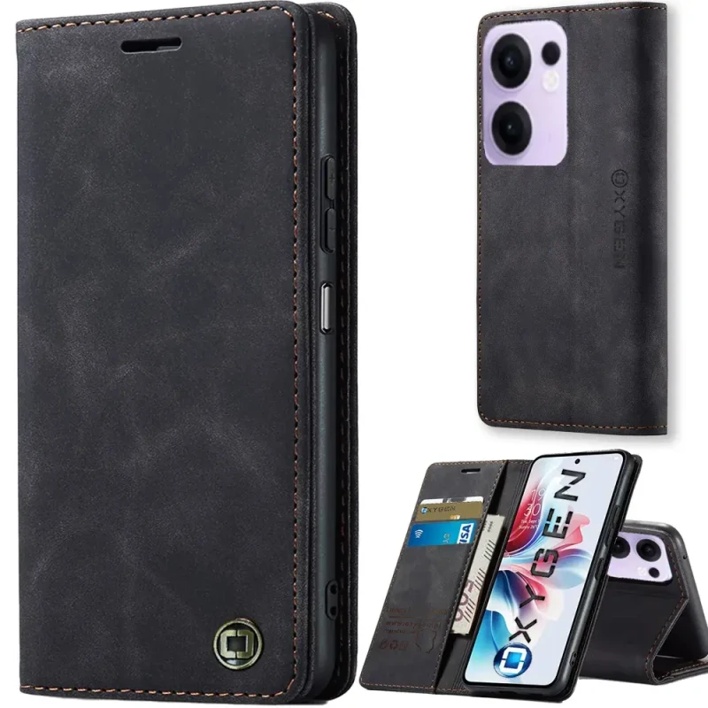 Etui na telefon Oppo Reno13 F 5G Oxygen BooK Czarne.webp