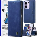 Etui na telefon Oppo Reno13 F 5G Oxygen Book Niebieskie + Super Folia.webp