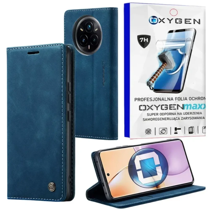 Etui na telefon Realme 14 PRO 5G Oxygen BooK Niebieskie + Super Folia.webp