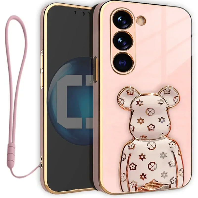 Etui na telefon Samsung Galaxy A56 5G Oxygen + Uchwyt BeaR Różowe + Smycz.webp