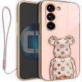 Etui na telefon Samsung Galaxy A36 5G Oxygen + Uchwyt BeaR Różowe + Smycz.webp