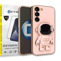 Etui na telefon Samsung Galaxy A36 5G Oxygen + Uchwyt Astro Różowe + Szkło Hartowane 9H.webp
