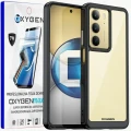 Etui na telefon Realme 14x Oxygen Pure Czarne + Super Folia.webp