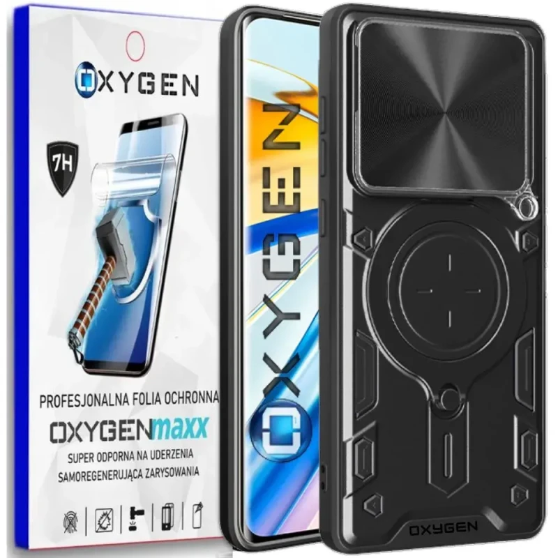 Etui na telefon Xiaomi 15 5G Oxygen RR Czarne + Super Folia.webp