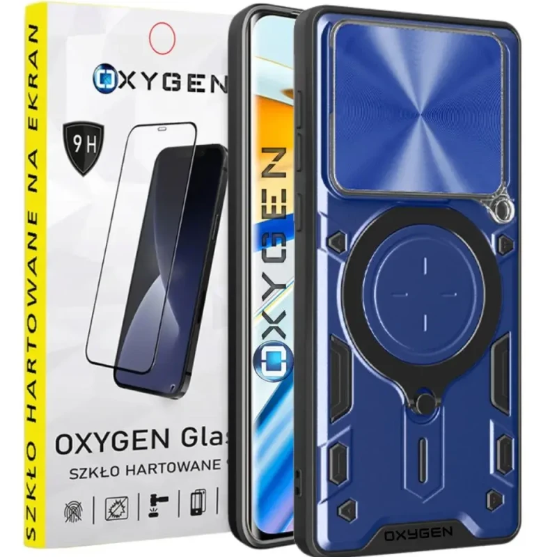 Etui na telefon Xiaomi 15 5G Oxygen RR Niebieskie + Szkło Hartowane 9H.webp