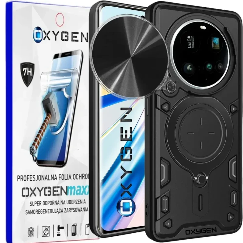 Etui na telefon Xiaomi 15 ULTRA Oxygen RR Czarne + Super Folia.webp