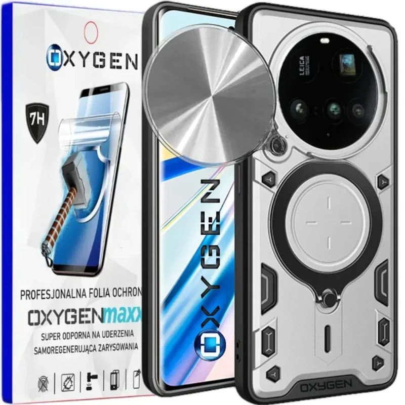 Etui na telefon Xiaomi 15 ULTRA Oxygen RR Srebrne + Super Folia.webp