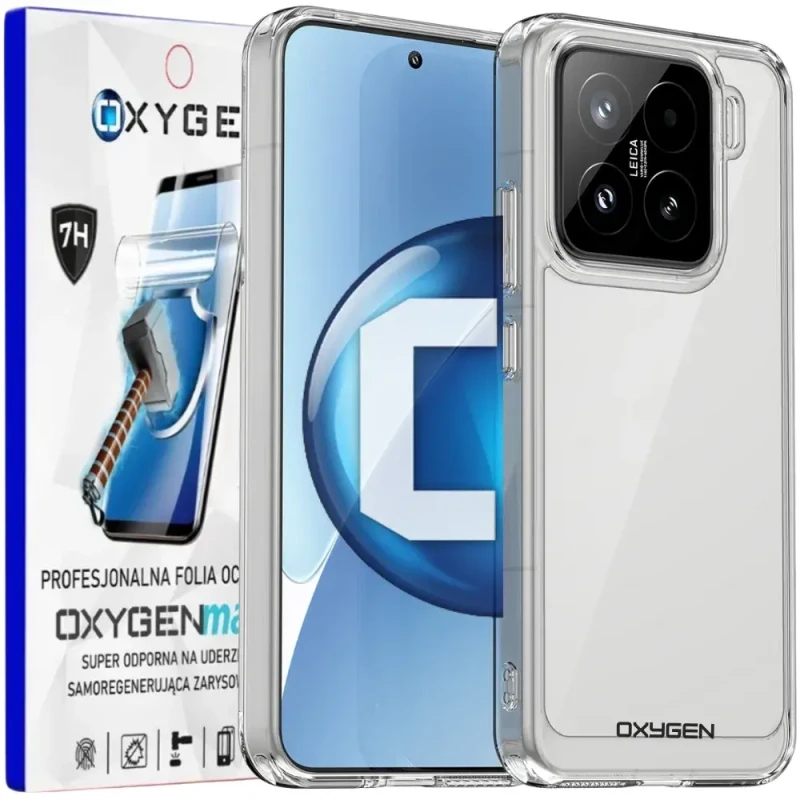 Etui na telefon Xiaomi 15 5G Oxygen Pure Bezbarwne + Super Folia.webp