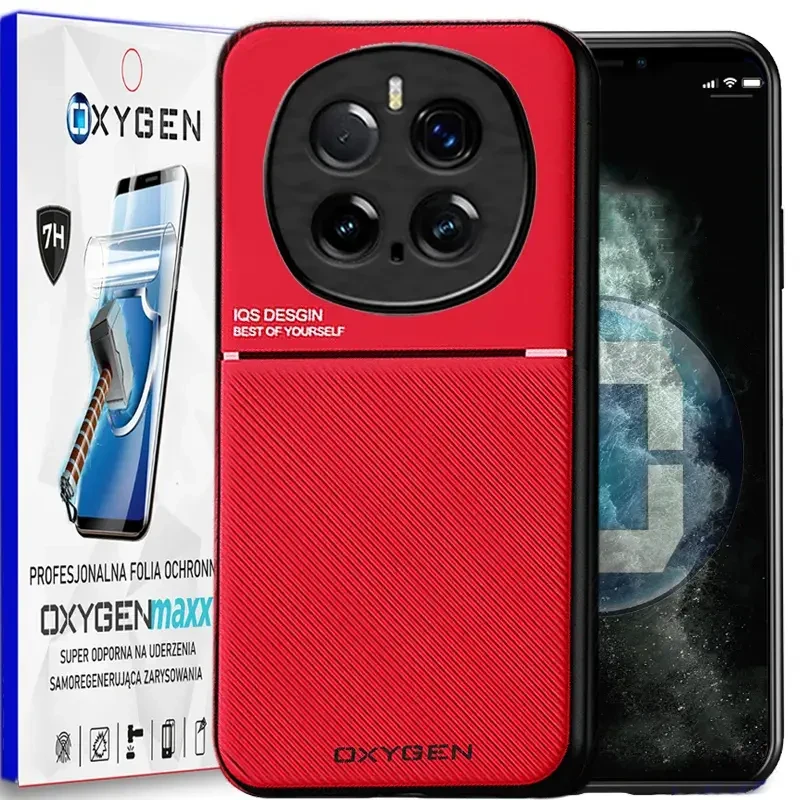 Etui na telefon Honor Magic7 PRO Oxygen IQS Czerwone + Super Folia.webp